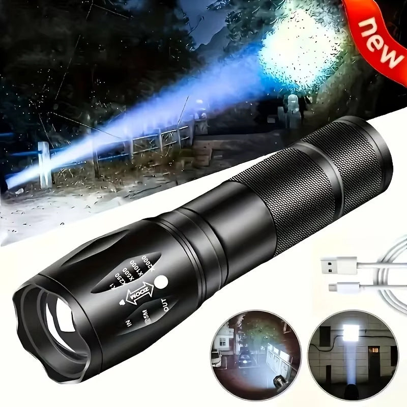 High Power LED Tactical Flashlight 5-Mode Waterproof