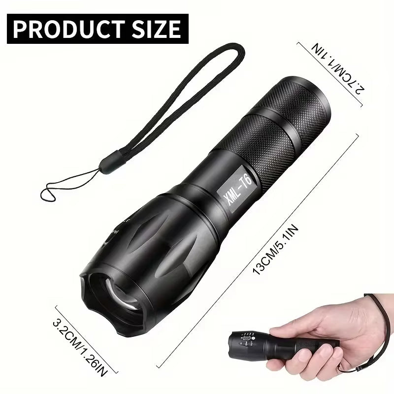 High Power LED Tactical Flashlight 5-Mode Waterproof