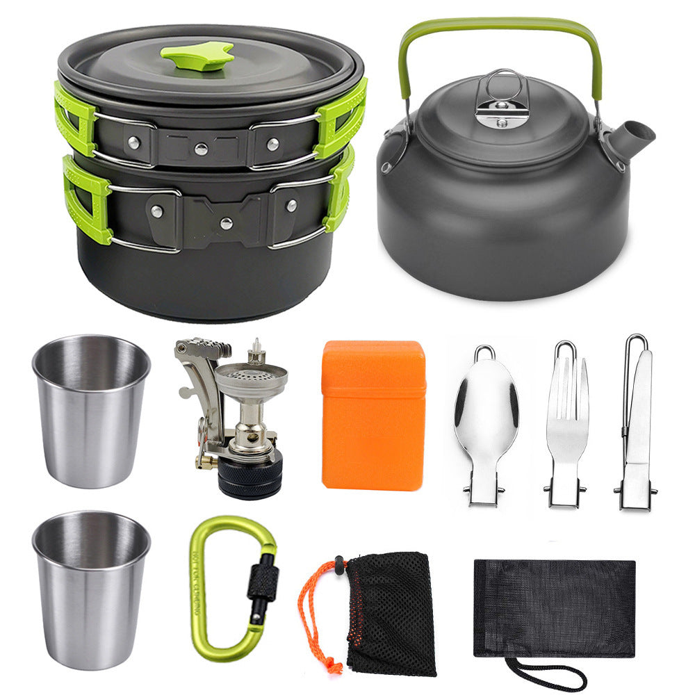 Portable camping cook set