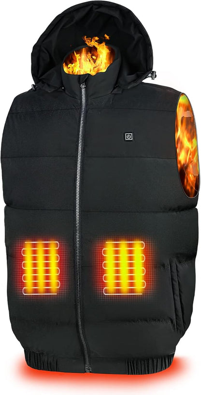 Unisex Sleeveless Heated Vest for Winter Hunting and Hiking