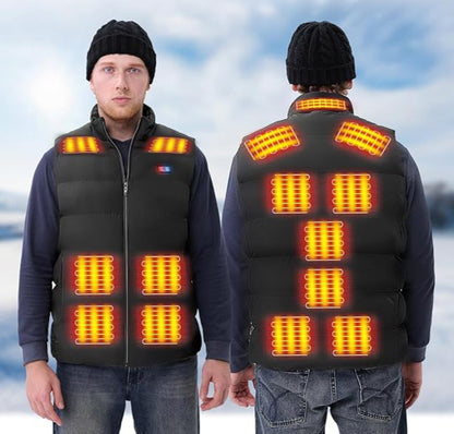 Unisex Sleeveless Heated Vest for Winter Hunting and Hiking