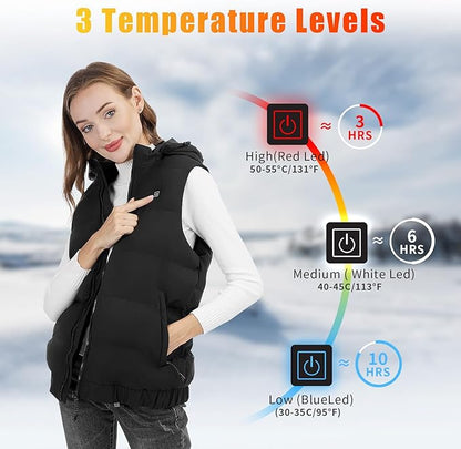 Unisex Sleeveless Heated Vest for Winter Hunting and Hiking