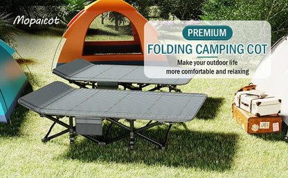 Folding Bed with Cushion, Portable Sleeping Bed And Carry Bag