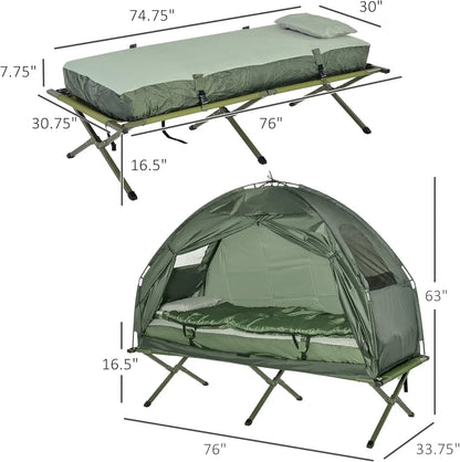 Multifunctional Folding Camping Tent With Sleeping Bag