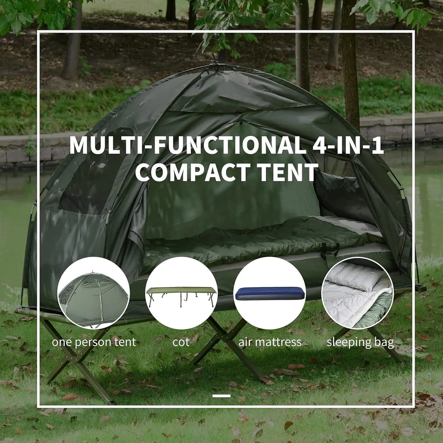 Multifunctional Folding Camping Tent With Sleeping Bag