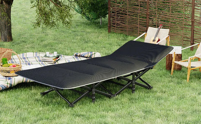 Folding Bed with Cushion, Portable Sleeping Bed And Carry Bag