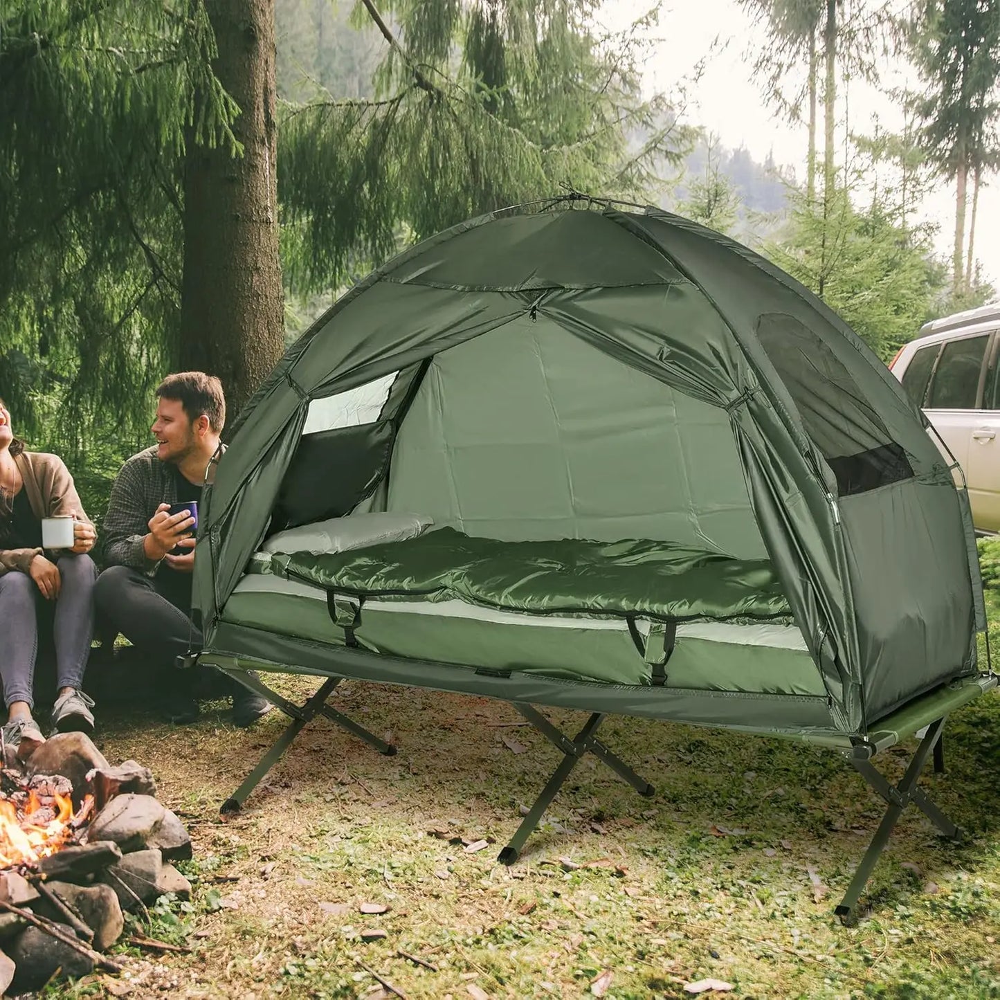 Multifunctional Folding Camping Tent With Sleeping Bag