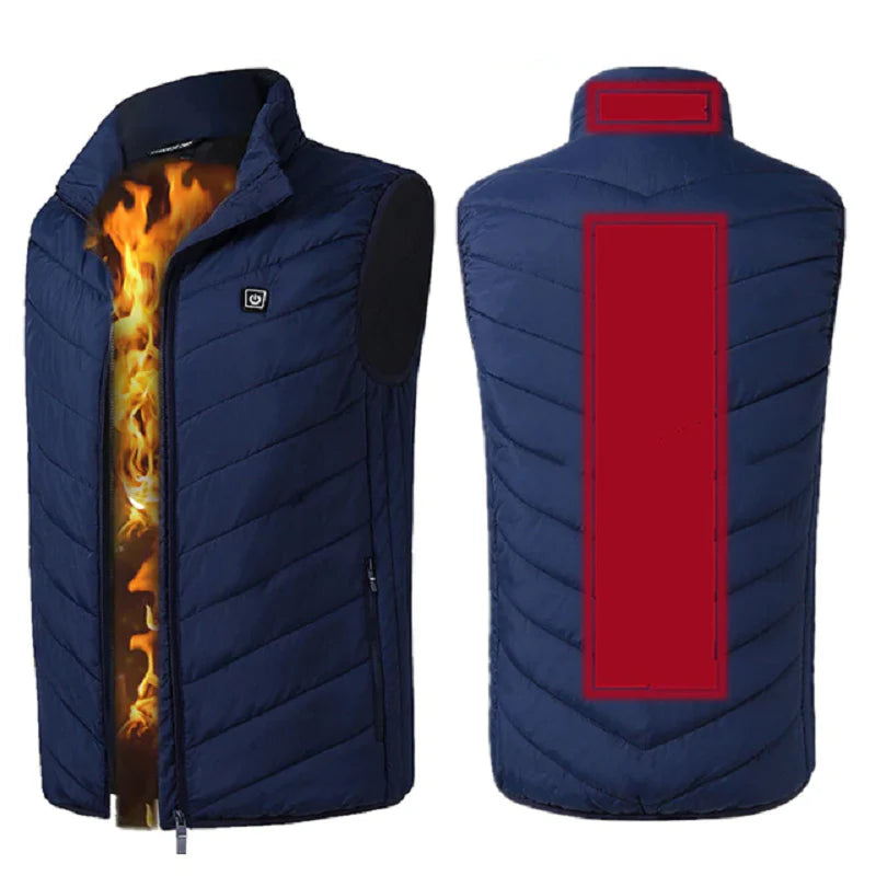 Unisex Sleeveless Heated Vest for Winter Hunting and Hiking