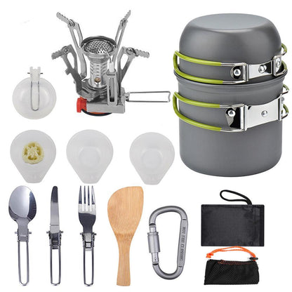 Portable camping cook set